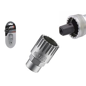 32226 Abnehmer Innenlager, für Shimano, ISIS, Cartridge BB, mit 1/2" Steckverbindung, silber