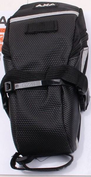 13639 Axa Satteltasche für Einsteckkette, mit Reflexstreifen, schwarz
