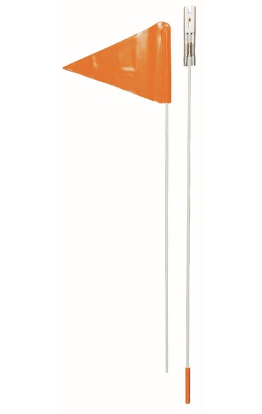 01963 Sicherheitswimpel, zweiteilig, 170 cm, orange-farbener Wimpel