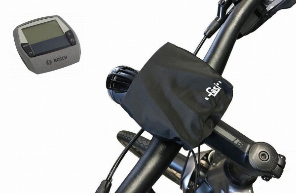 13110 E-Bike Display-Schutz, für Bosch Intuvia und andere, Fleece gefüttert, schwarz